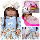 Boneca Reborn Realista Recem Nascida Valentina Enxoval Luxo