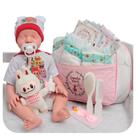 Boneca Reborn Realista Silicone Olhos Fechados Bolsa Itens