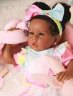 Boneca Reborn Rebornova Black Girl 51 cm com corpo macio