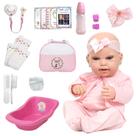 Boneca Reborn Recém Nascida Com Banheira Infantil 21 Itens Boneca Reborn Recém Nascida Com Banheira Infantil 21 Itens