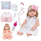 Boneca Reborn Recém Nascida Loira Fofinha Enxoval 20 Itens Boneca Reborn Recém Nascida Loira Fofinha Enxoval 20 Itens