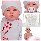 Boneca Reborn Recém Nascida Olhos Claros Girafinha Linda