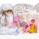 Boneca Reborn Recém Nascida Princesa Completa Vários Itens