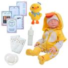 Boneca Reborn Silicone Princesa Pode Dar Banho + Kit Itens