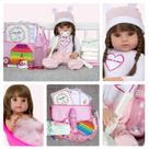 Boneca Reborn Silicone Sonho de Amor e Acessórios NPK Doll