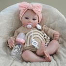 Boneca Reborn WOOROY Realistic 45 cm com roupa e acessórios