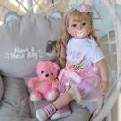 Boneca Reborn Zero Pam - Bebê Realista de 60cm com Vestido Rosa Boneca Reborn Zero Pam - Bebê Realista de 60cm com Vestido Rosa