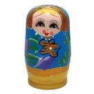 Boneca Russa Matrioska Azul Royal 11,0 cm