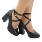 Boneca Salto Bloco 9cm Preto Croco Ecológica ER256