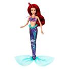 Boneca sereia cantando Ariel da Disney Store com cabelo dobrável