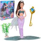 Boneca Sereia Emily Coleção Princesa Roxa Articulada - Castela