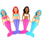 Boneca sereia encantada para banho a corda dp play akt3638 ark brasil