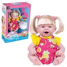 Boneca Sonho Azul Papinha com Fraldinha e Massinha Cotiplas