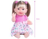 Boneca sonora nandinha soletra 31cm c/ cabelo - supertoys