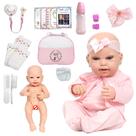 Boneca Tipo Reborn Baby Gatinha 43cm Com Bolsa Vários Itens Boneca Tipo Reborn Baby Gatinha 43cm Com Bolsa Vários Itens