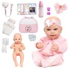 Boneca Tipo Reborn Baby Gatinha 43cm Com Bolsa Vários Itens Boneca Tipo Reborn Baby Gatinha 43cm Com Bolsa Vários Itens