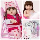 Boneca Tipo Reborn Girafinha Fofa Realista Vários Acessórios Boneca Tipo Reborn Girafinha Fofa Realista Vários Acessórios