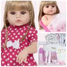 Boneca Tipo Reborn Menina Loira Pode Banho Enxoval Completo Boneca Tipo Reborn Menina Loira Pode Banho Enxoval Completo