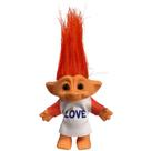 Boneca Troll Yintlilocn Vintage de 7,5 polegadas com cabelo laranja