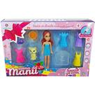 Boneca turma da manu com acessorios e pet polibrinq