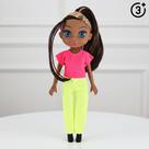 Boneca Violet Negra 30cm Vinil Roupas Removíveis em Tecido com Espelho Escova Prendedores de Cabelo Boneca Violet Negra 30cm Vinil Roupas Removíveis em Tecido com Espelho Escova Prendedores de Cabelo