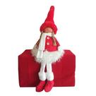 Boneca Winter Decoração Natalina Para Bancada Pernas Moles 51x16x16cm