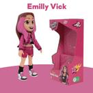 Boneca Youtuber Emilly Vick Dos Rosa Articulada de Vinil