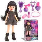 Boneca Zombie Girl Bravezinha Com Esmalte Batom Pulseira E Roupinha Fashion Preta