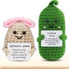 Bonecas de batata e picles de crochê emocional PinCute, 2 peças