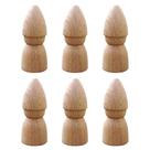 Bonecas de madeira ULTNICE Peg People 6 peças de artesanato sem pintura para crianças