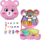 Bonecas e conjunto de brinquedos Polly Pocket x Care Bears com carrinho de brinquedo