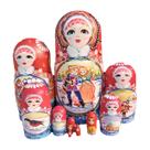 Bonecas matryoshka russas coloridas de 10 camadas pintadas à mão