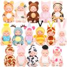 Bonecas Mini Reborn Baby Dolls retrowavy de 11 cm com roupas de animais x16