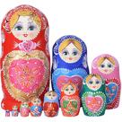 Bonecas Nesting Dolls YAKELUS Matryoshka, 10 peças feitas à mão para crianças