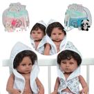Bonecas Reborn Gêmeos Casal 46cm Cabelo Cacheado Pode Banho
