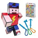 Boneco 25cm Turma Mike +3 Ferramentas+Chaveiro +Jogo Memória