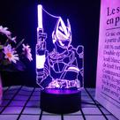 Boneco 3D Kamens Riders com ornamento de luz noturna para quarto
