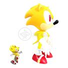 Boneco Action Figure Sonic Amarelo Articulado 23cm