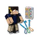 Boneco Articulado Marcelo Gamer Skin 25cm Com Chaveiros
