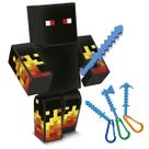 Boneco Athos Jogo Mine Articulado Youtuber Gamer 35cm Craft