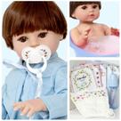 Boneco Bebê Reborn Menino 100% Silicone Principe Acessórios