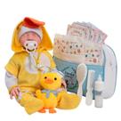 Boneco Bebê Reborn Realista 42cm Patinho Pelúcia Bolsa
