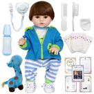 Boneco Bebê Reborn Silicone Sapinho 18 Itens Bolsa Enxoval