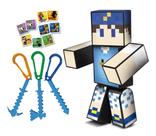 Boneco Beto Gamer 25cm Família Arqueira + 3 Chaveiros + Jogo da Memória