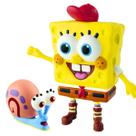Boneco Bob Esponja E O Gary Original Em Vinil Infantil Articulado Kamp Koral Líder Brinquedos