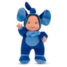 Boneco Carinhoso Elefante Azul 29 cm Antialérgico