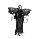 Boneco Caveira Com Asas Decoração Halloween com Som e Luz