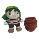 Boneco Chaves com Barril Crochê 17x8,5cm