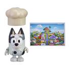 Boneco Colecionável 6cm Bluey - Muffin e Chapéu de Chefe