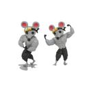 Boneco colecionável de brinquedo Demon Slayer Muscle Mouse de 8 cm em PVC